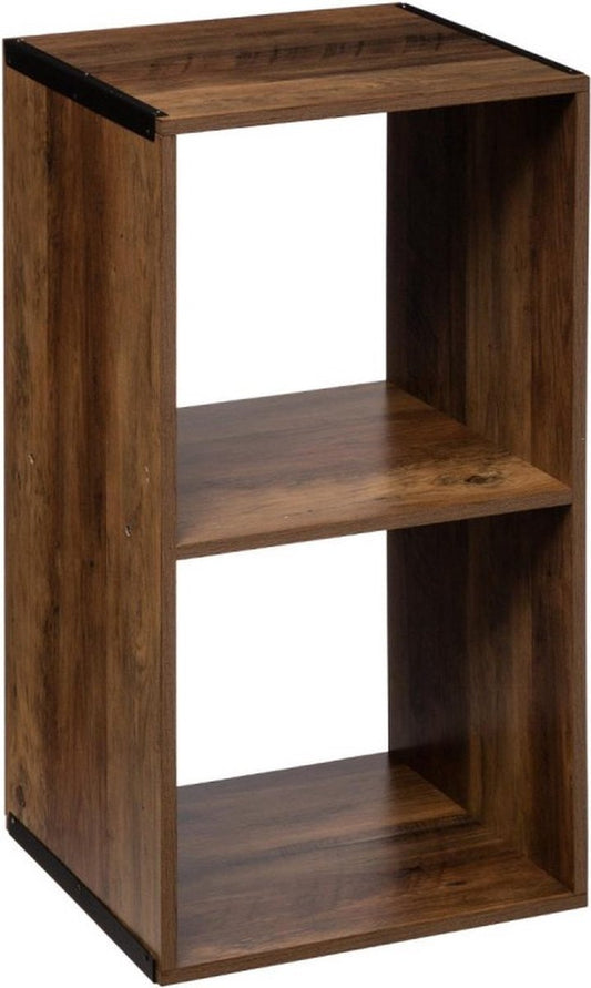 Sphera - Bookshelf - 2 Compartments - Wooden Shelf - 2 Compartments - Dark Brown