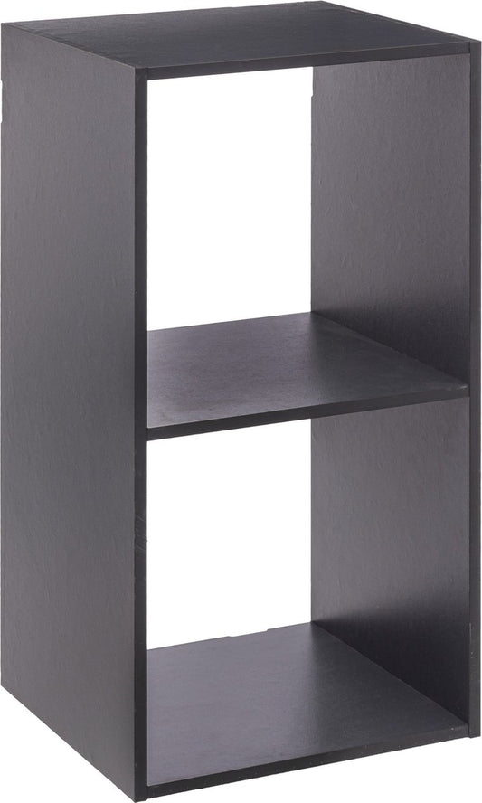 Cabinet - 2 compartments - Wood - Dark gray - 34.5 x 32 x 67.6 cm