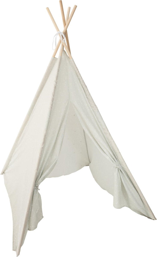 Atmosphera Kids Kinder-tipi tipi wigwam polyester - Speeltent - H160 cm - Speeltent - Licht mint groen