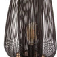 Bedrade metalen tafellamp - E27 - 40 W - H. 40,5 cm - Zwart