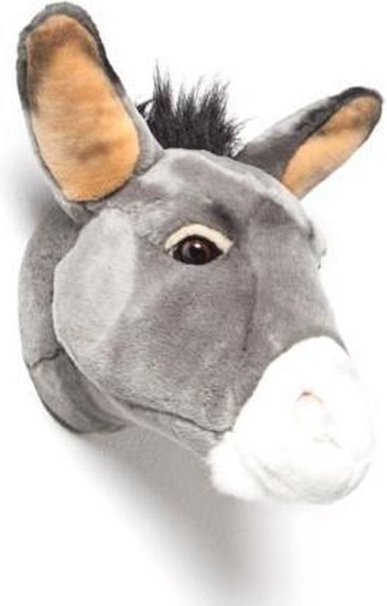 Wild &amp; Soft Francis animal head plush wall decoration - Donkey