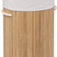 5Five Ronde Wasmand met deksel en handvaten - Bamboe - 48 liter