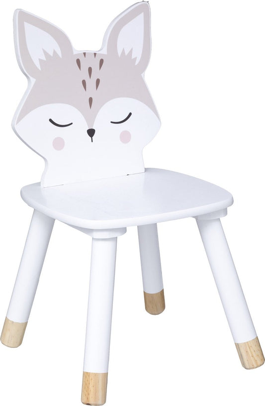 Atmosphera Kids high chair Fox white with wooden legs - 28 x28 x 52.5 cm - Basic high chair