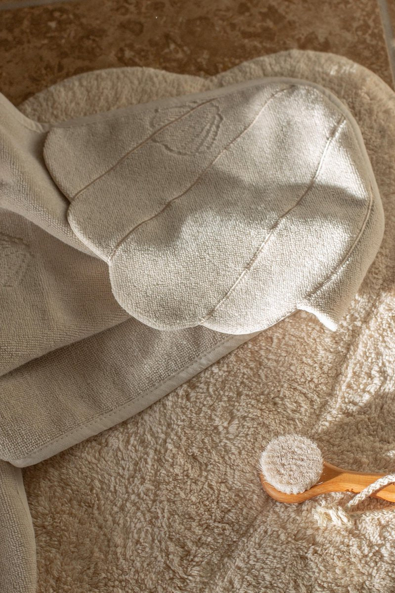 That's Mine Hoodel towel Shell dusty sand - Badcape - handdoek _ 90 X 90 cm