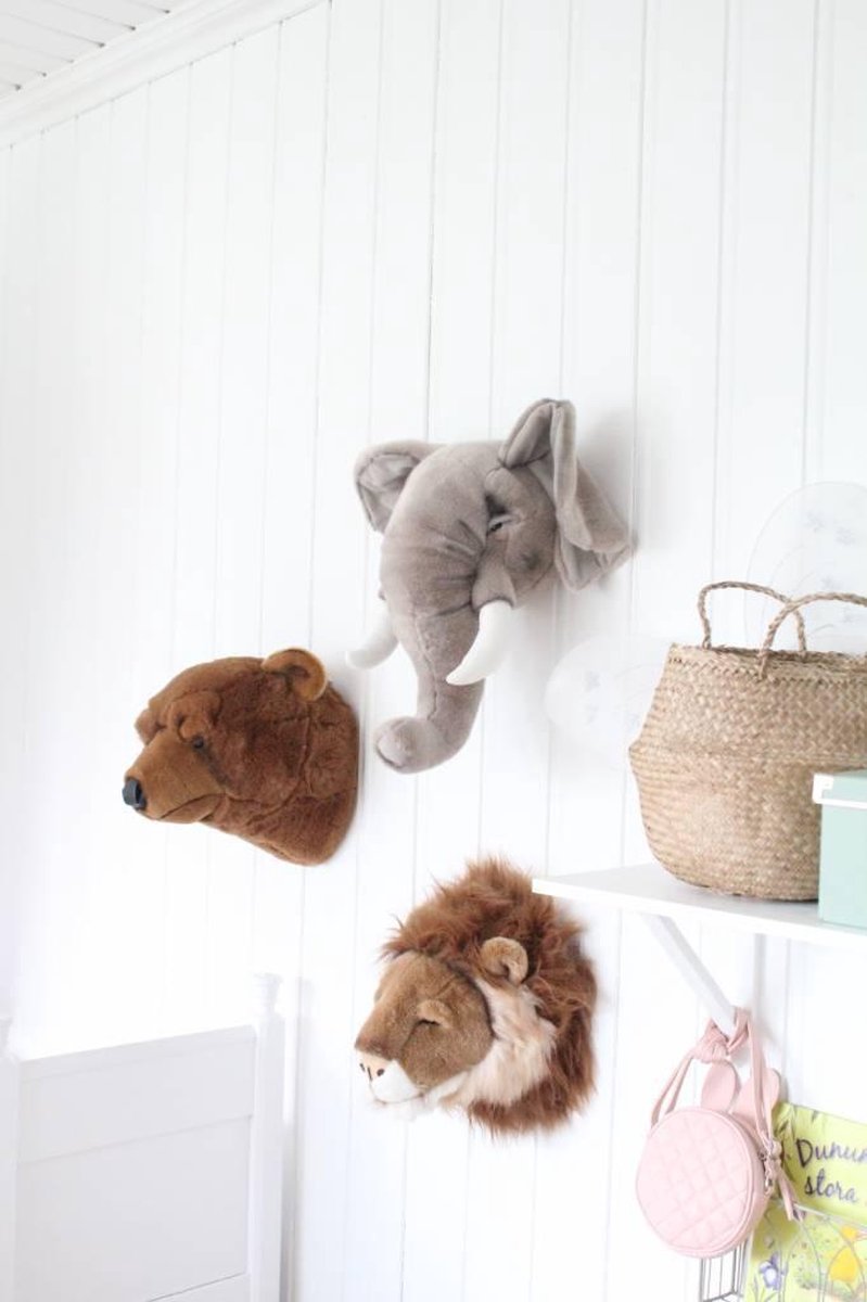 Wild &amp; Soft Cesar animal head plush wall decoration - Lion