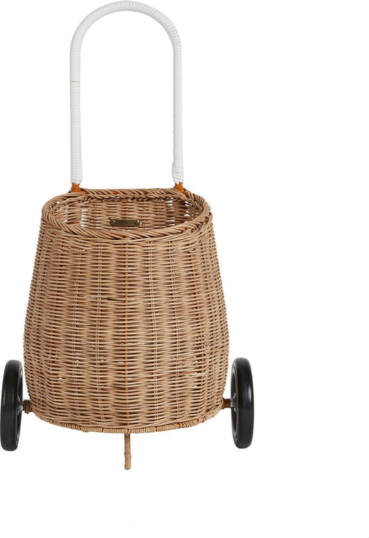 Olli Ella - Rotan Medium Luggy - Natural - Mandje Op Wielen