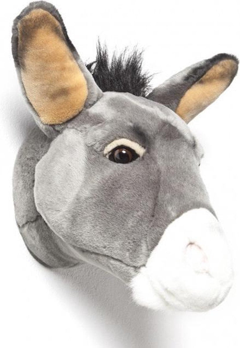 Wild &amp; Soft Francis animal head plush wall decoration - Donkey