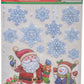 Set van 2 raamstickers kerst - Raam sticker kerstmis - Sneeuwpop - Kerstman - Kerstster - Reli«f - 27X35 cm