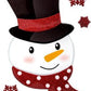 Set van 2 raamstickers kerstmis glitter - Raam sticker - Feestdecoratie - Kerst - Kerstman / Sweeuwpop