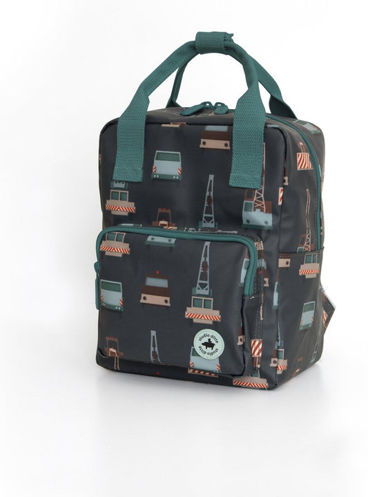 Studio Ditte Small backpack crane truck - Studio Ditte - Children's backpack - Toddler backpack - Toddler backpack - Backpack