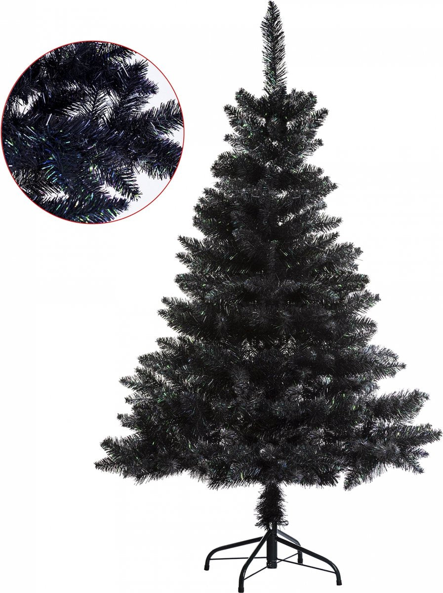 Black artificial Christmas tree Premium quality - H 150 cm - Blooming collection - Christmas tree
