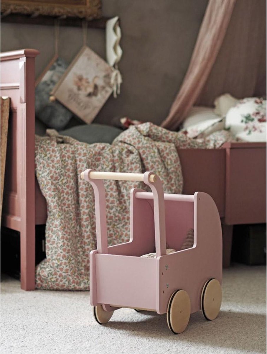 Jabadabado Wooden doll pram - Pink