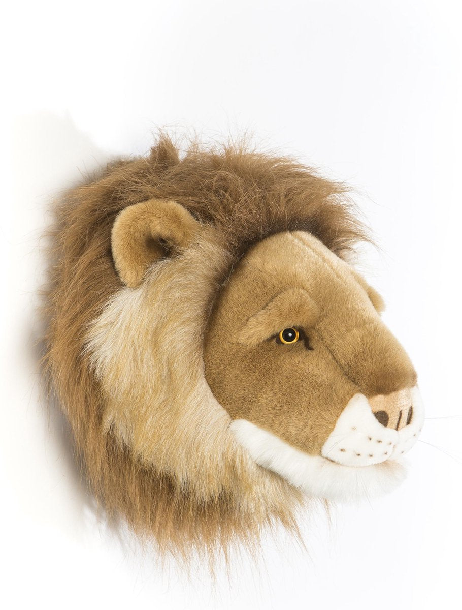 Wild &amp; Soft Cesar animal head plush wall decoration - Lion