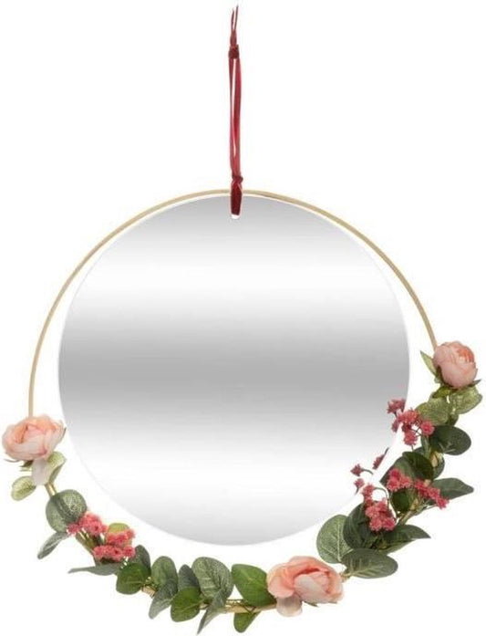 Dromerige bloem spiegel - ˜33 cm - Geel