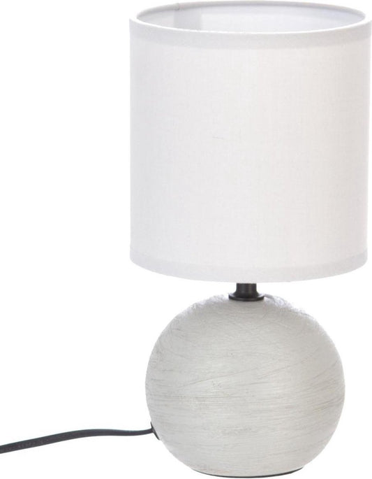 Atmosphera Timeo ball lamp table lamp Ceramic - Striped - Light gray - H 25 cm