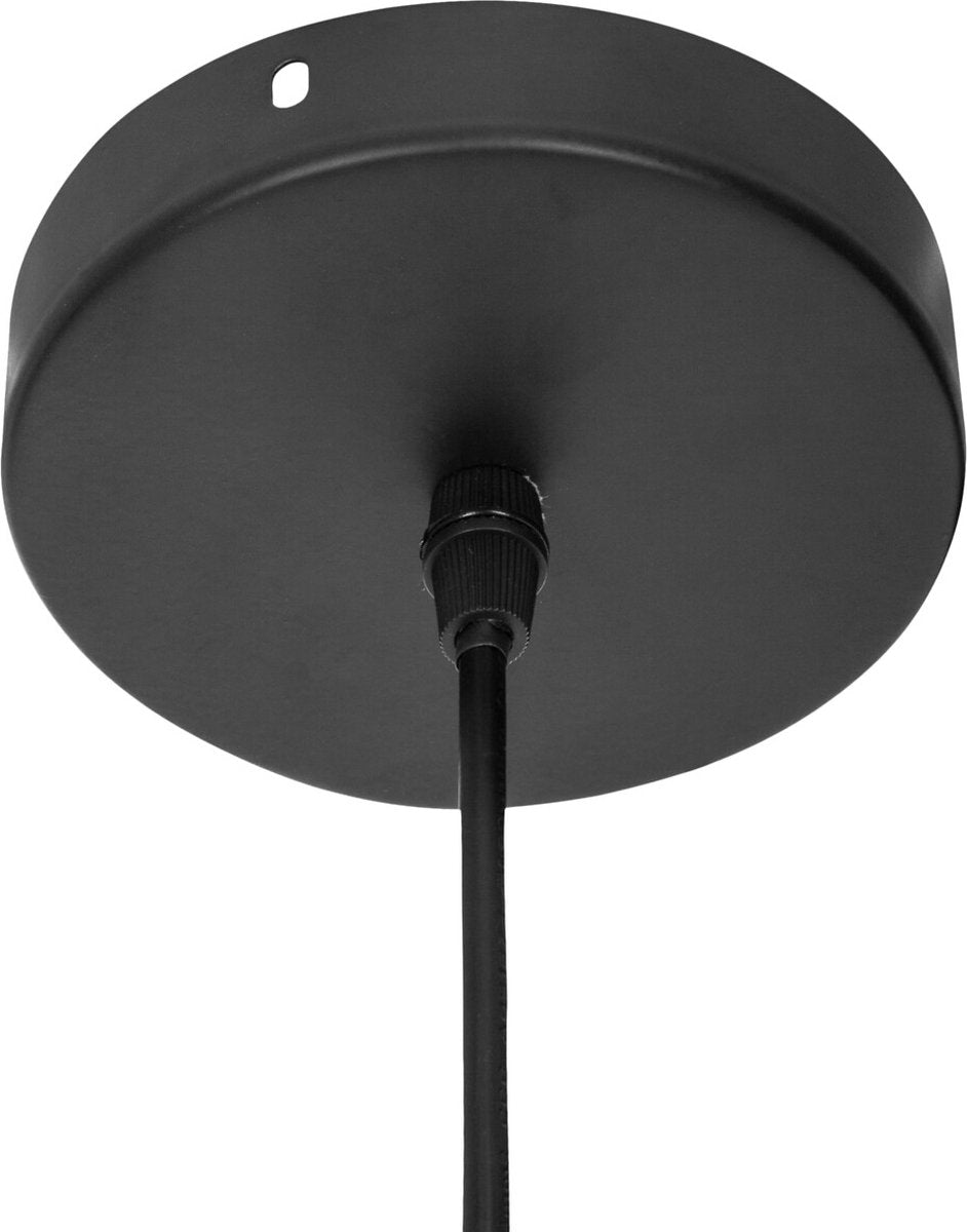 Lampe suspendue Atmosphera Bambou tressé - 40 x 38 cm - Noir