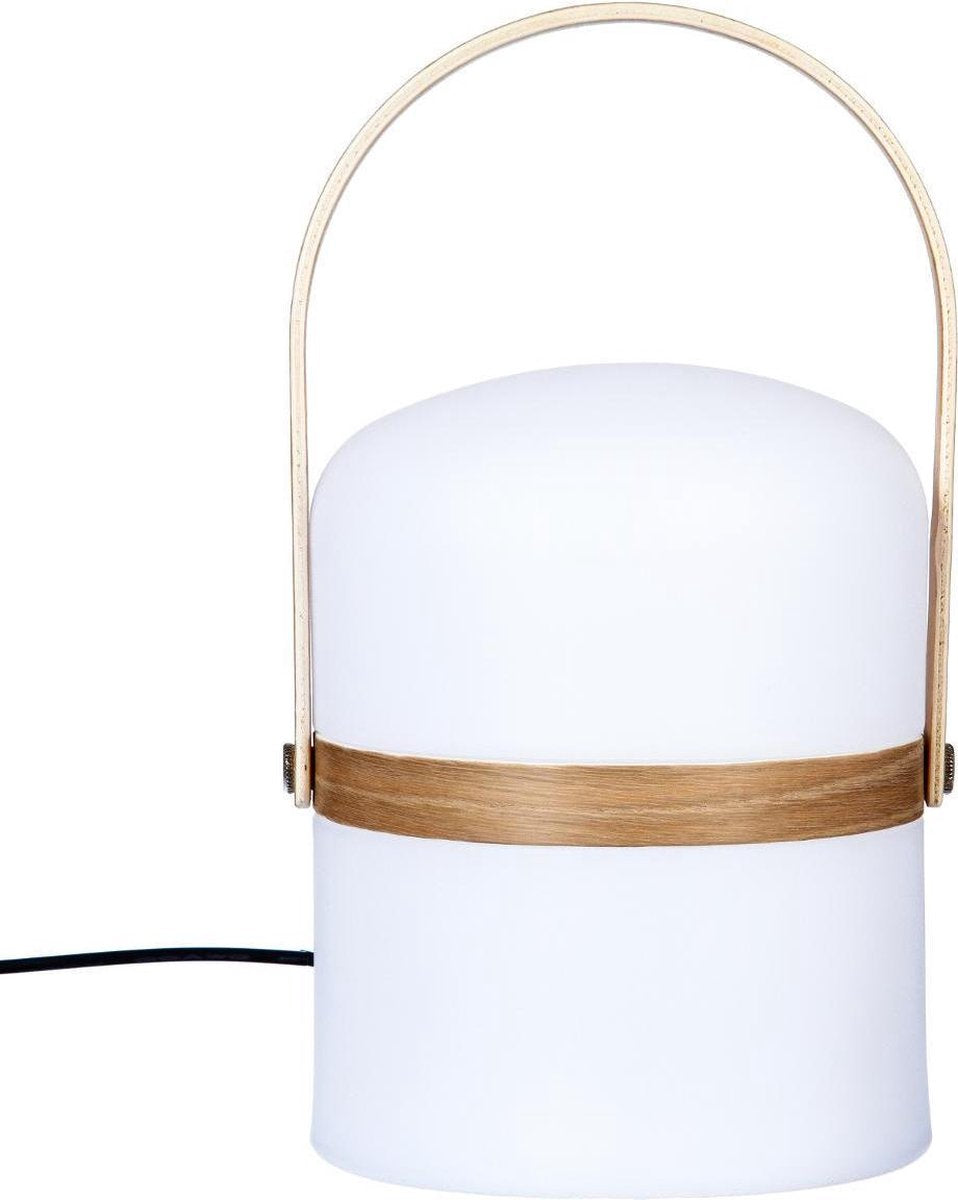 Atmosphera Kiara Lamp USB voor binnen en buiten - Oplaadbaar - Met handvat - H26.5 - Wit