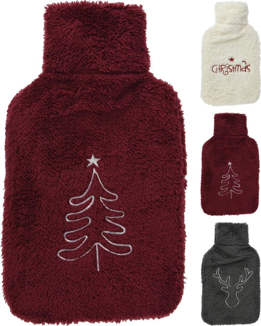 Warmwater kruik Kerst verschillende designs - warmwaterkruik - 2 liter - LET OP geassorteerd geleverd