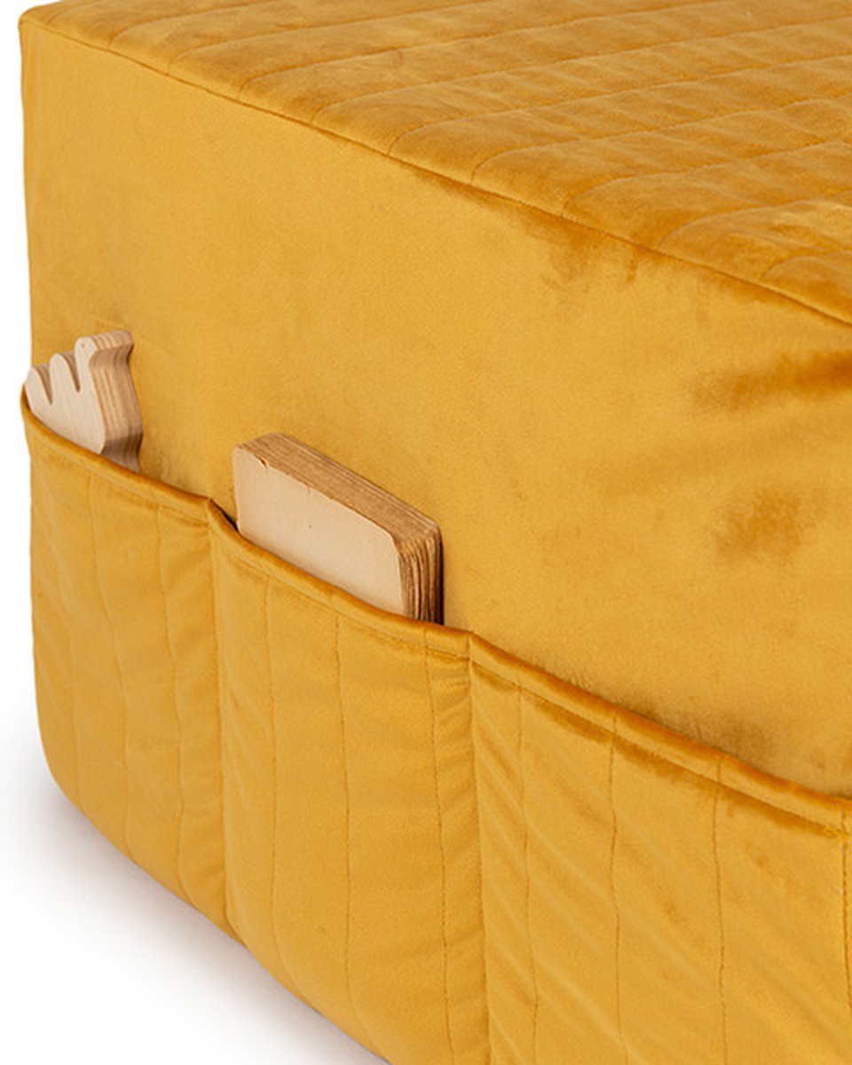 Nobodinoz Sleepover Velvet mattress Farniente Yellow