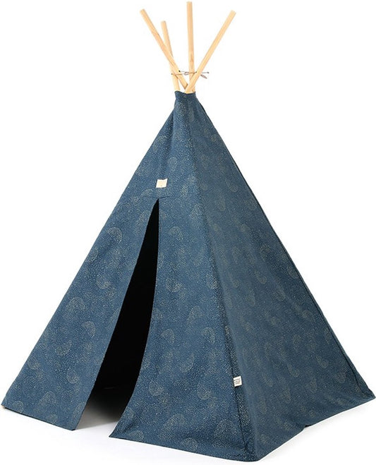 Speeltent - Phoenix Tipi tentje - Hut - | Nobodinoz - Bubble / Night blue - 149 x 100 cm