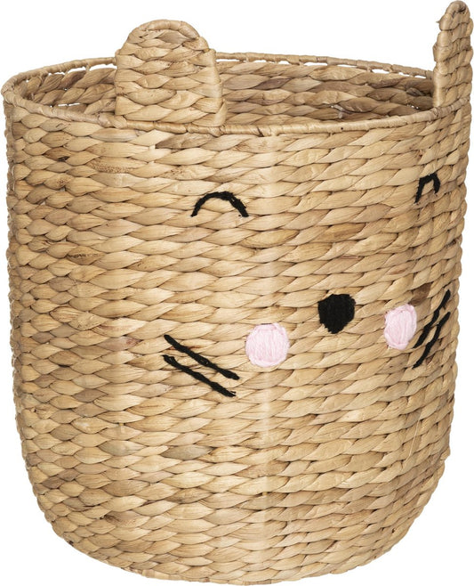 Atmosphera Rangement naturel avec oreilles XL Jacinthe - Rangement jouets - Corbeille - 35 X H42 cm