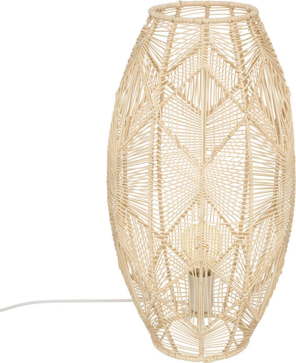 Atmosphera Kita Lampe rotin / H48 cm - Beige - Naturel - Lampadaire - Style Bohème