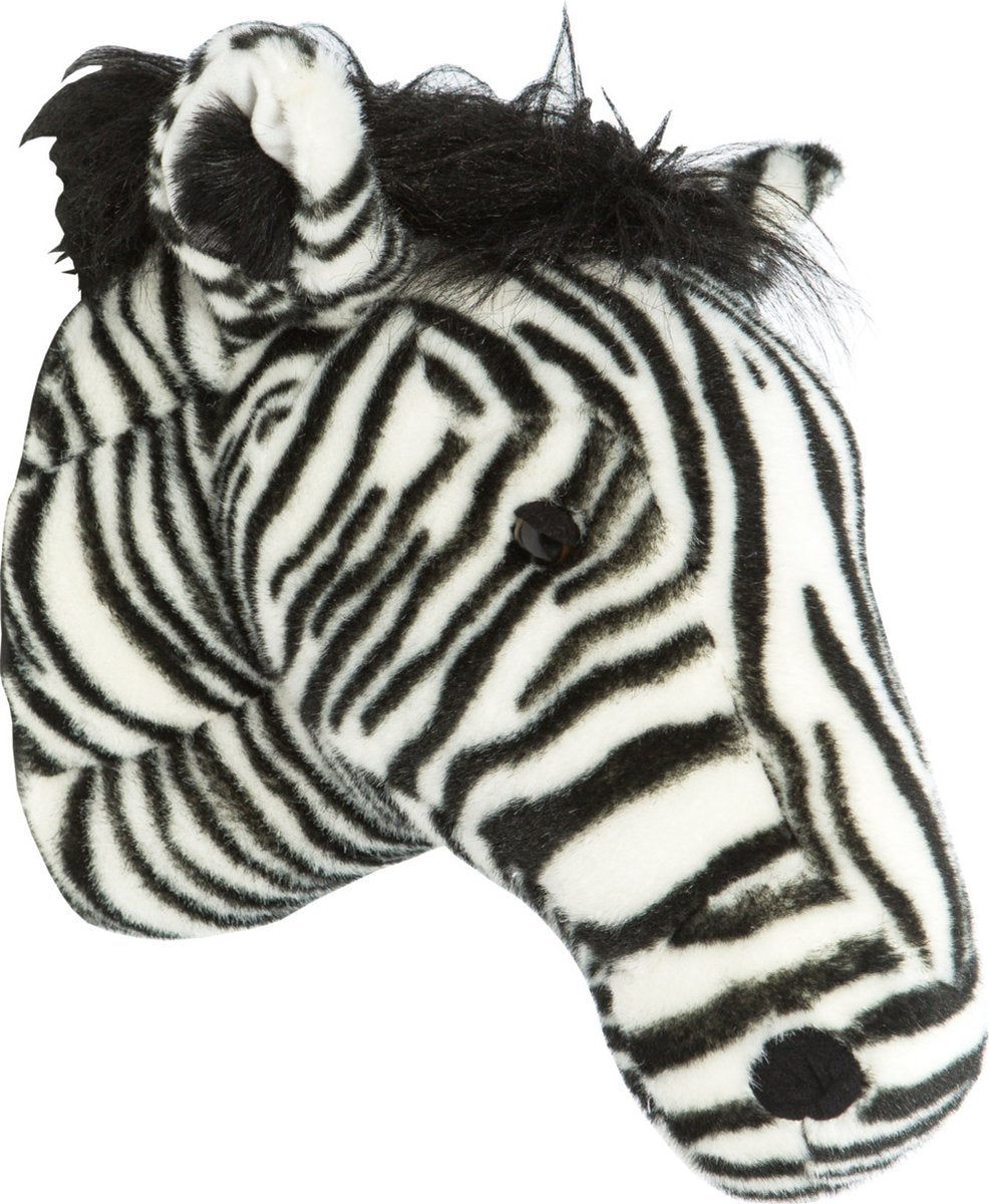 Wild &amp; Soft Daniel animal head plush wall decoration - Zebra