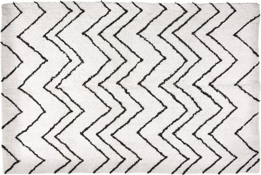 Home &amp; Styling Tapis Zigzag 120x180cm - Tapis - Noir / Blanc 
