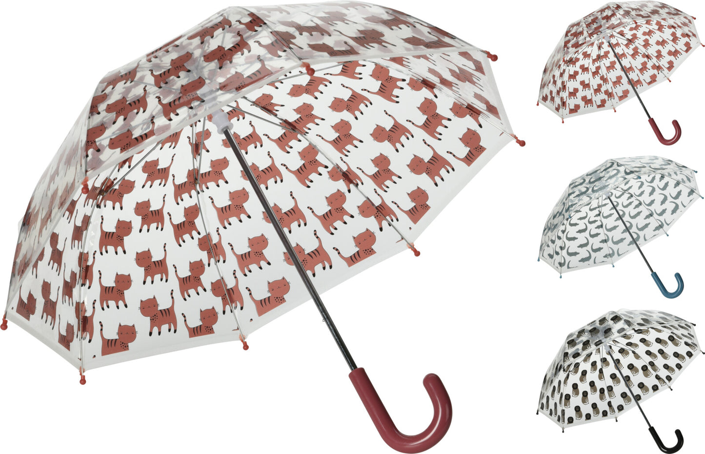 Children's umbrella dome - 3 Designs - Lion / Cat / Crocodile 