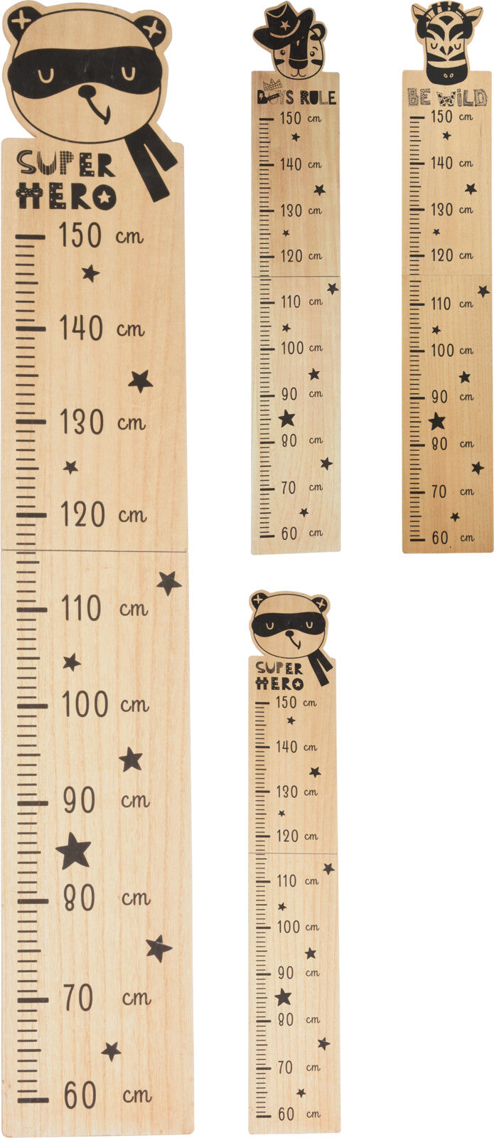 Animal growth chart - Length Meter - 150cm - Wood