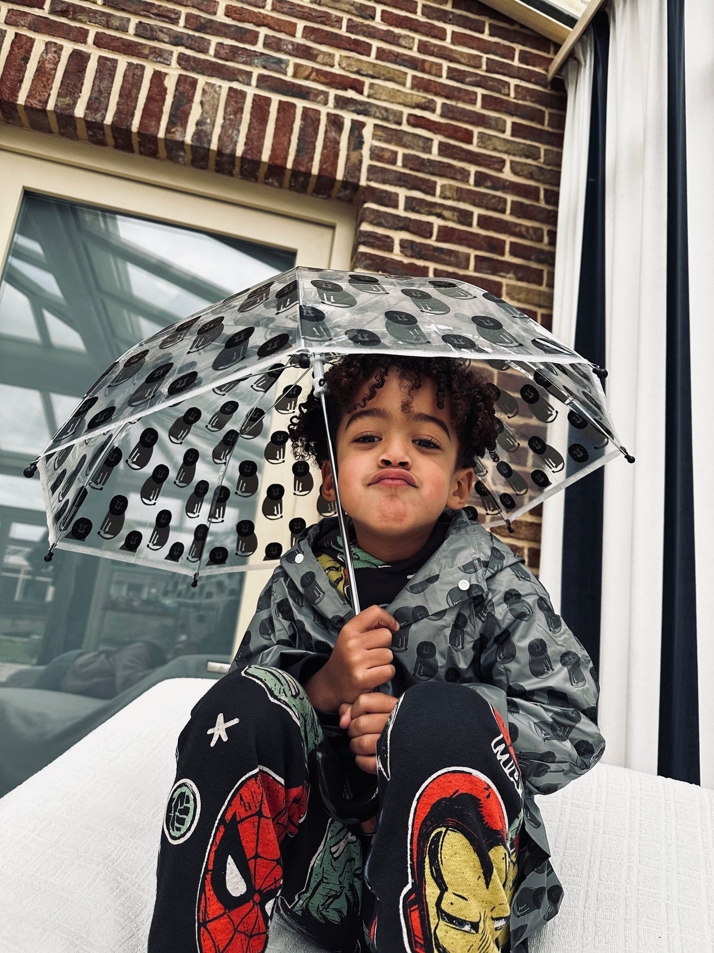 Ensemble enfant imperméable + parapluie - Avec capuche - Léger