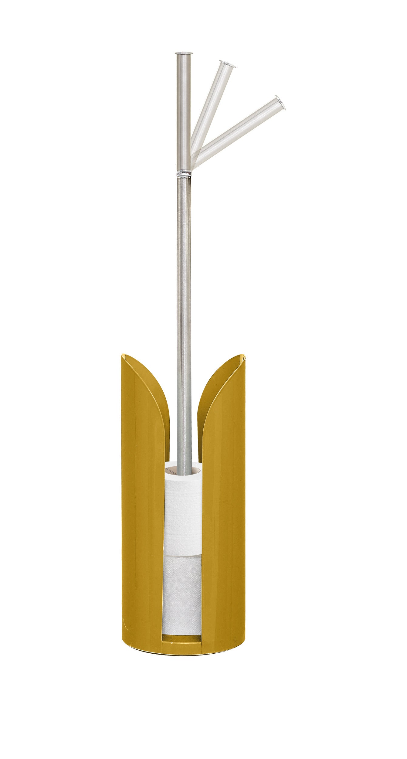 5Five Cocoon Flexible toilet holder + toilet brush - Yellow