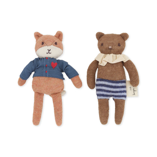 Konges Sløjd Peluche Foxie Friends - Lot de 2 