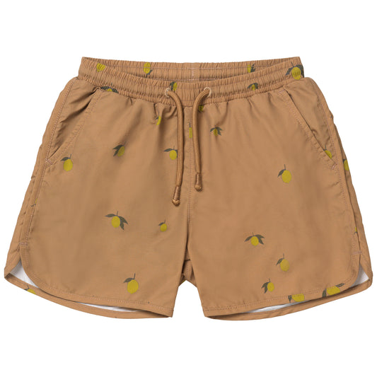 Konges Sløjd Asnou short de bain enfant - Marron citron