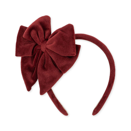 Konges Sløjd Velvet bow diadem - Red