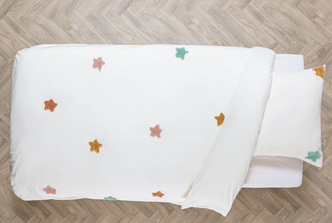 Atmosphera Kids Duvet cover set with 1 pillowcase 140x200cm/65x65cm Star