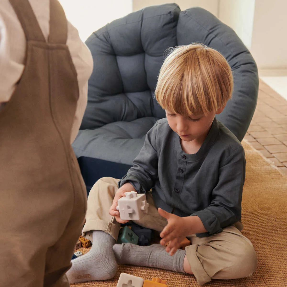 Chaise/pouf enfant Liewood Rudi - Bleu Baleine