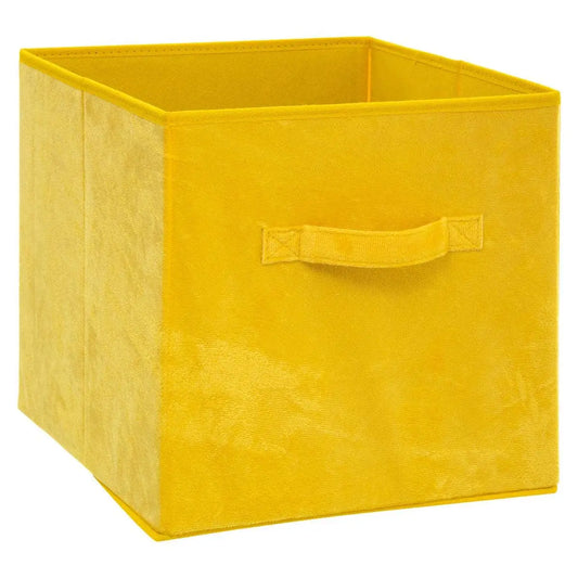 5Five Foldable storage - Velvet - Yellow - 31 x 31 cm 