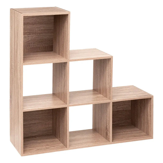 5Five Bookcase 6 Compartments 102x32xH102cm - Natural