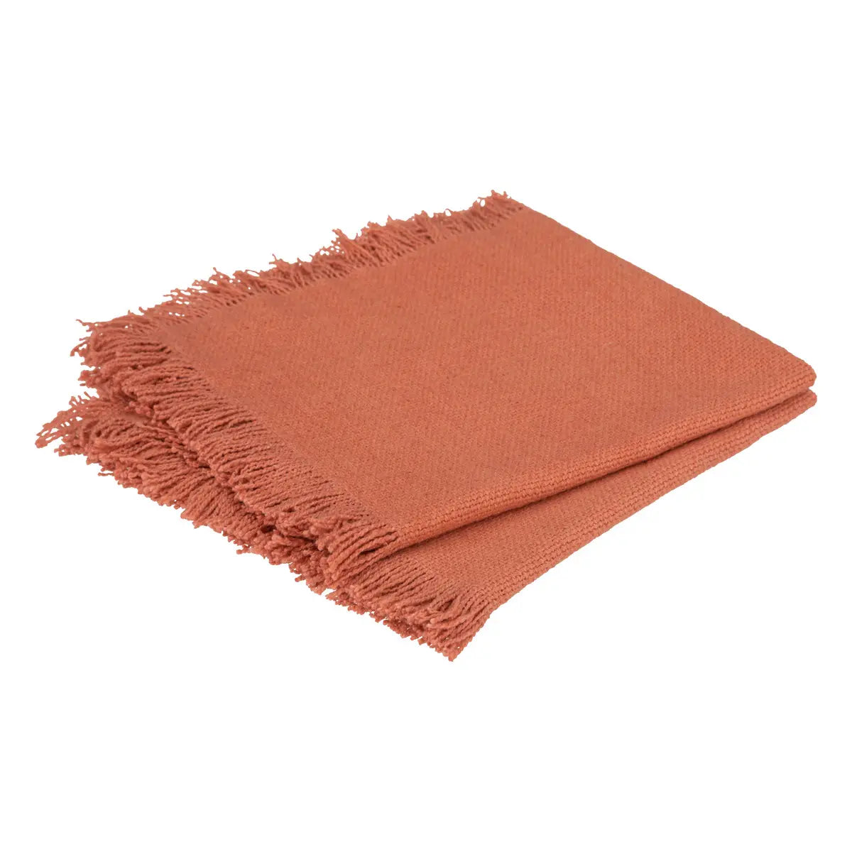 Atmosphera Maha servetten set van 2 - Katoen - Terracotta roze - 40 x 40 cm