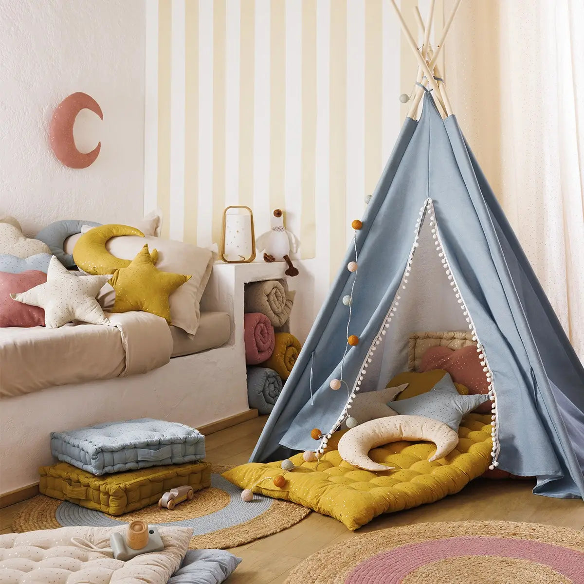 Atmosphera Kids Wapi Children's teepee - Play tent - H160 cm - Blue