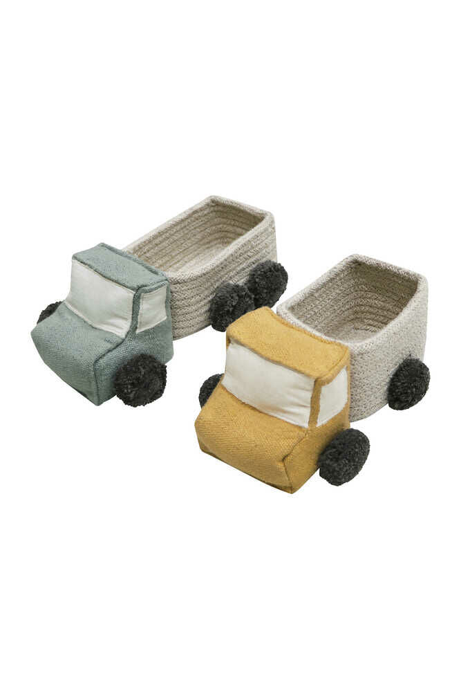 Lorena Canals Paniers de rangement lot de 2 - Mini Truck - 8x24x14cm/8x21x14cm