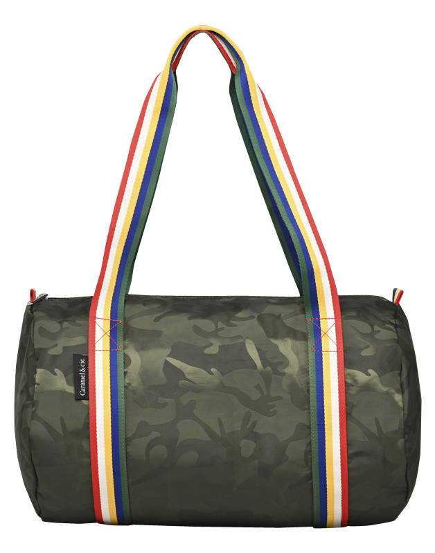 Caramel &amp; Cie Sac Weekend/Sac Duffel - Papillon Camo Vert