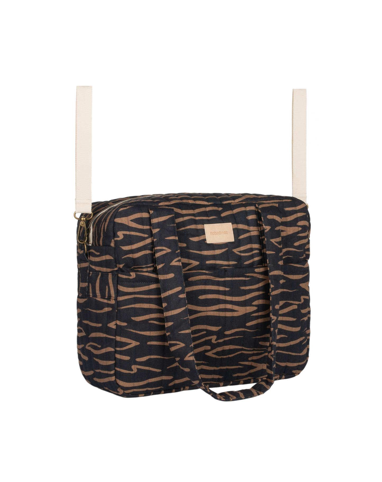 Nobodinoz Hyde Park Sac poussette/sac à couches imperméable 38x33x16cm - Vagues bleues