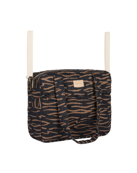 Nobodinoz Hyde Park Sac poussette/sac à couches imperméable 38x33x16cm - Vagues bleues