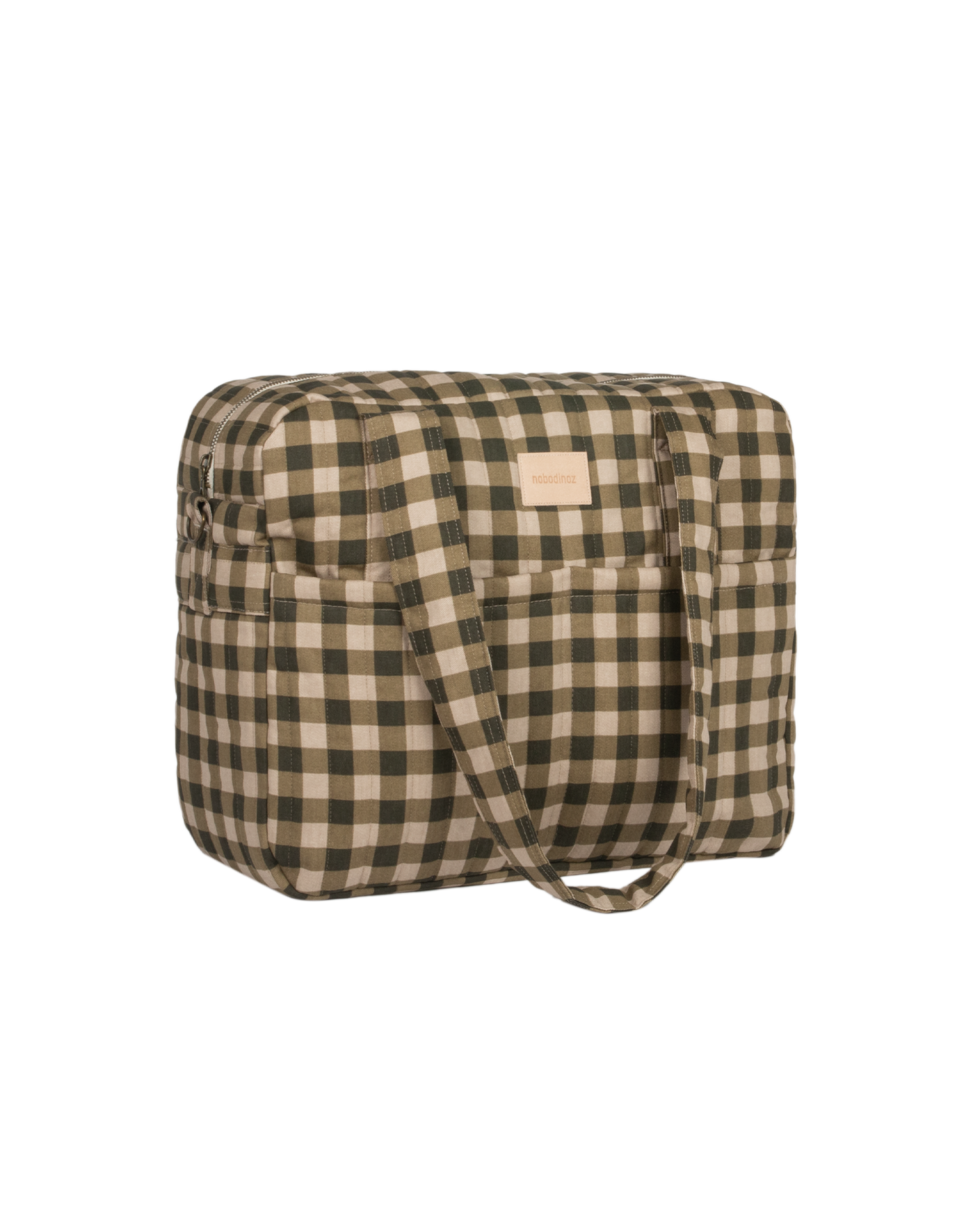 Nobodinoz Hyde Park Waterdichte kinderwagentas/luiertas 38x33x16cm - Green Checks