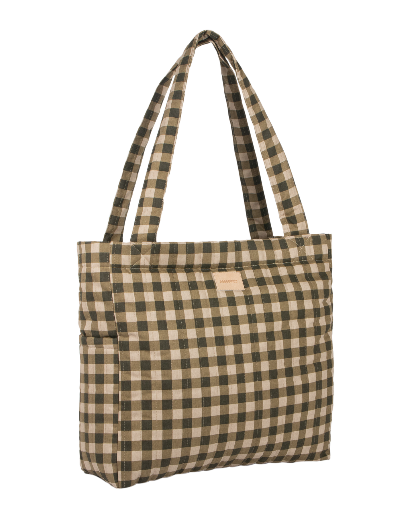 Nobodinoz - Hyde Park XXL Diaper Bag - Green Checks - Carrying Bag