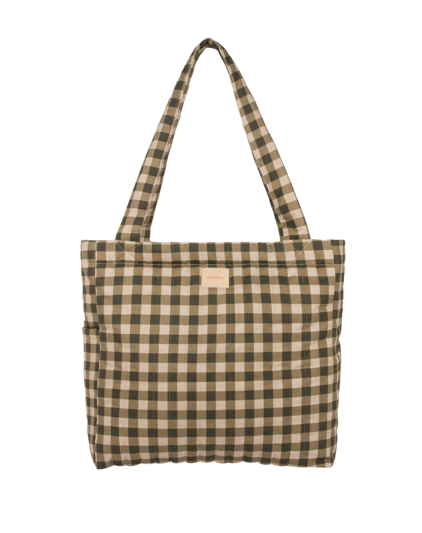 Nobodinoz - Hyde Park XXL Diaper Bag - Green Checks - Carrying Bag