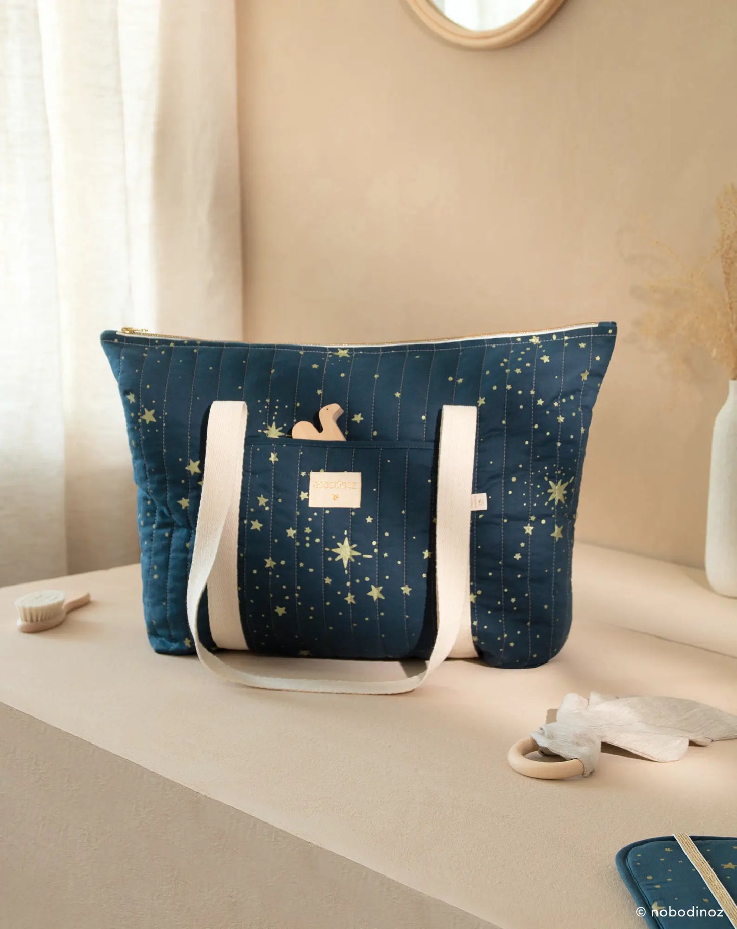 Nobodinoz Paris Luiertas - Gold Stella/Night Blue - 34x50x12cm