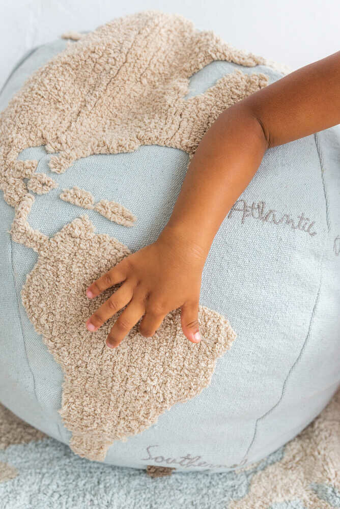 Lorena Canals Pouf - World map - 45x50cm